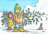 Kids and their Christmas Tree