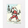 Walking Santa 2009 - Linocut